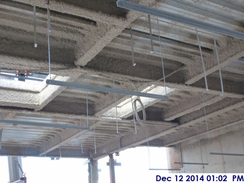 Installed ductwork hangers at the 4th floor Facing  North